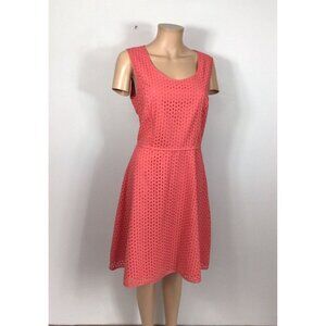Max Studio Coral Eyelet Dress